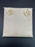 14k Solid Gold Earrings Quinceanera 15 Años Heart