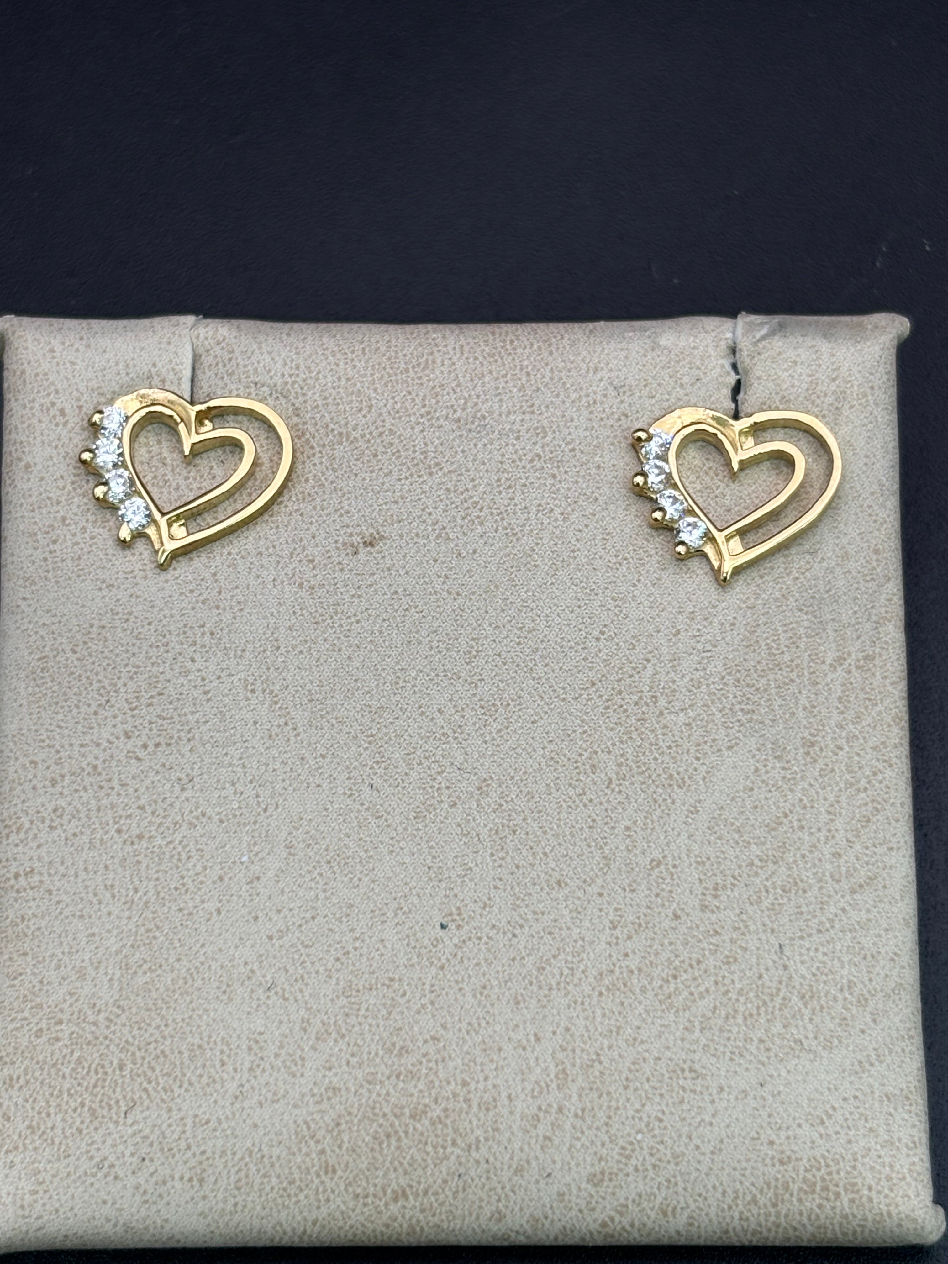 14k Solid Gold Earrings Quinceanera 15 Años Heart