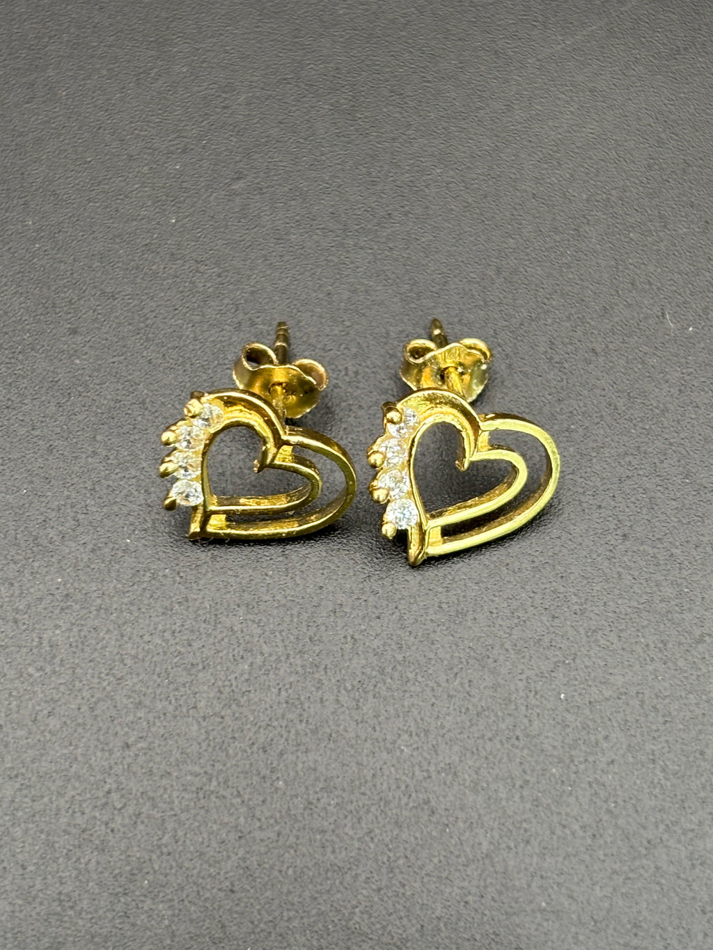 14k Solid Gold Earrings Quinceanera 15 Años Heart