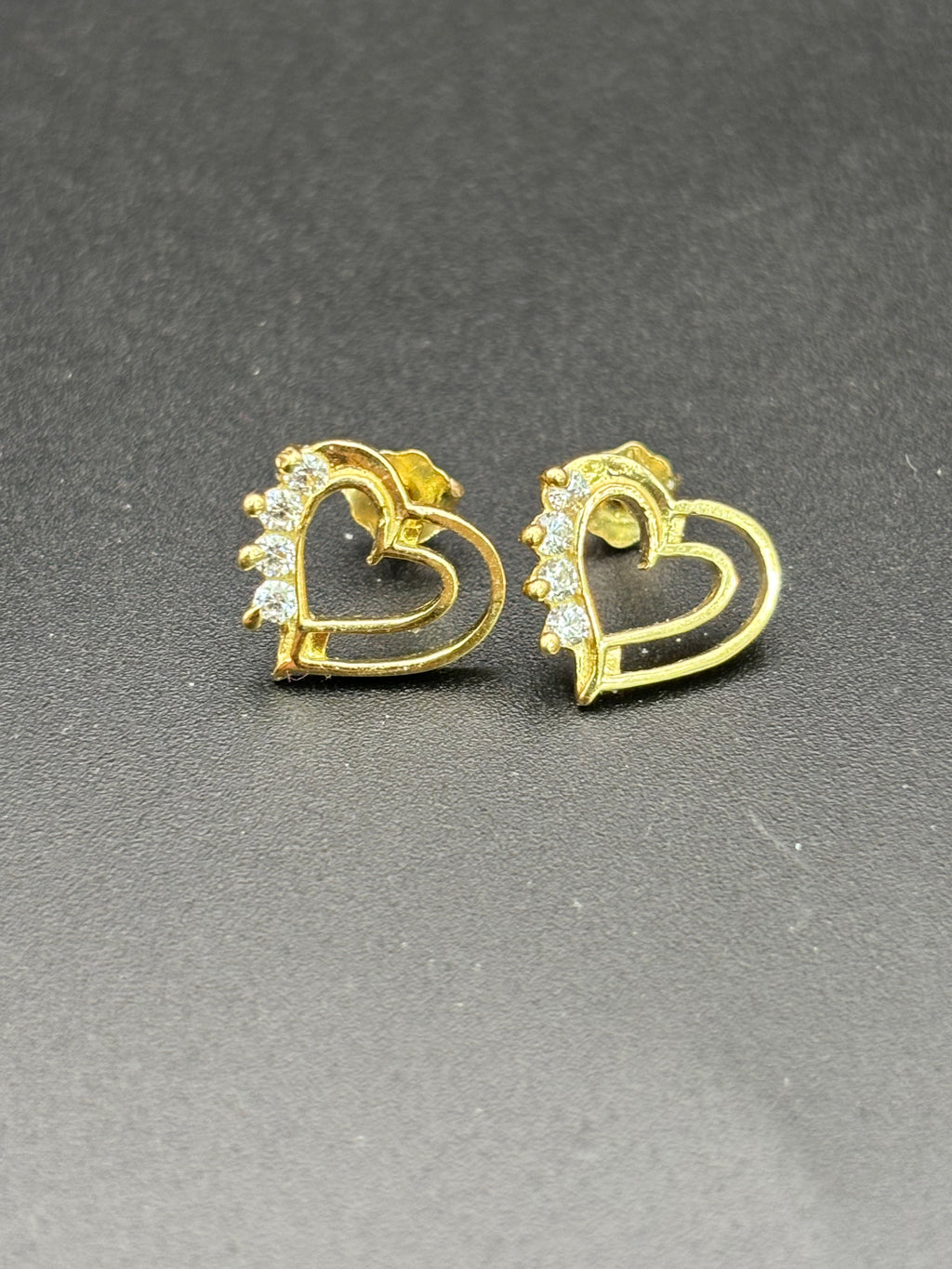 14k Solid Gold Earrings Quinceanera 15 Años Heart