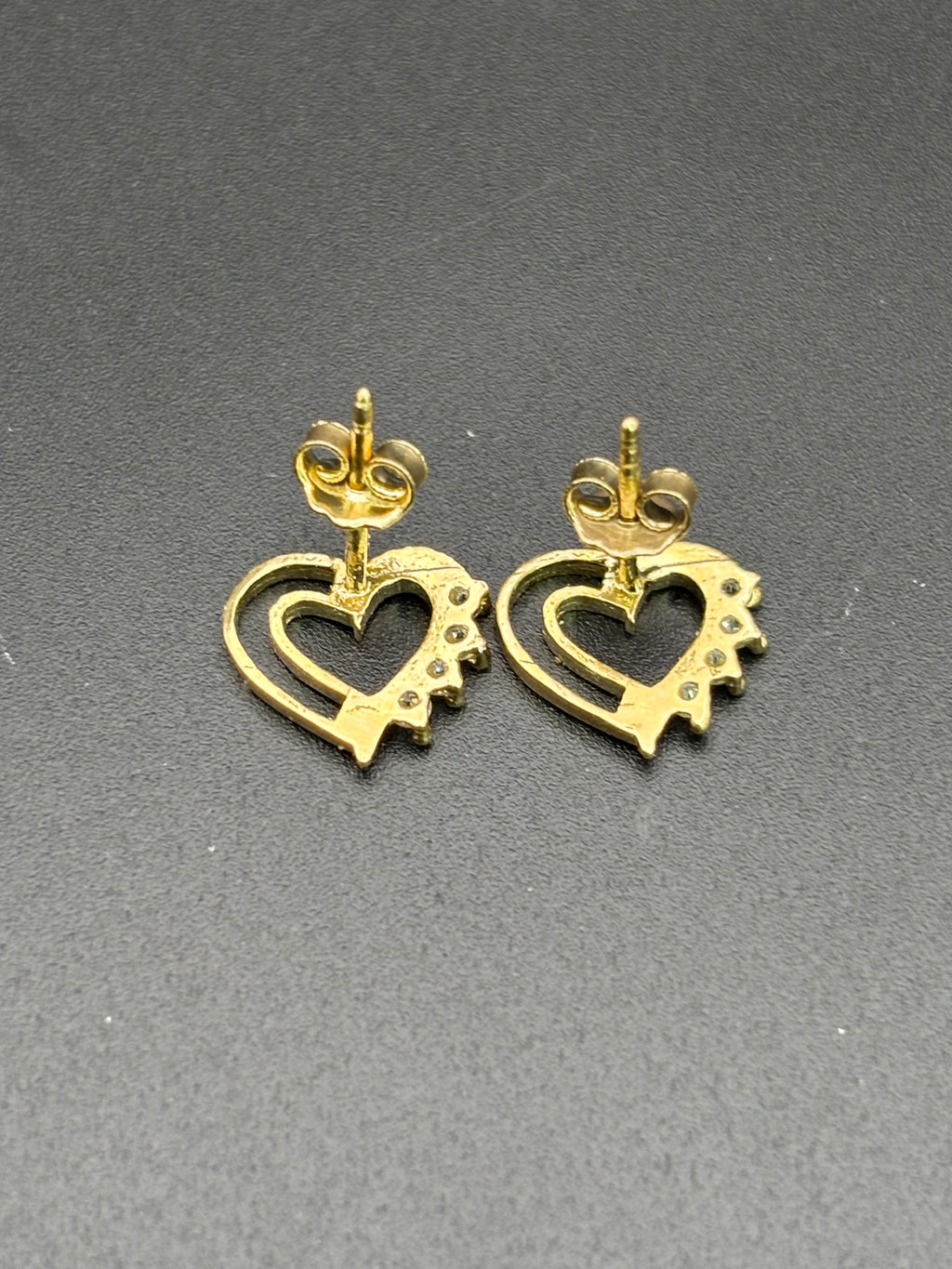 14k Solid Gold Earrings Quinceanera 15 Años Heart