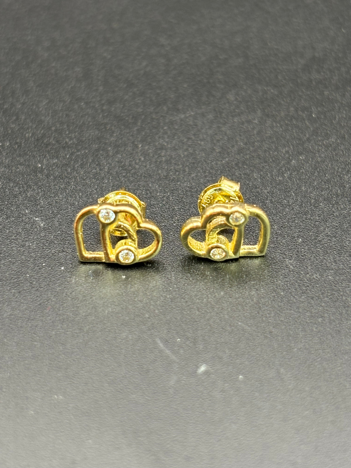14k Solid Gold Earrings Quinceanera 15 Años Heart