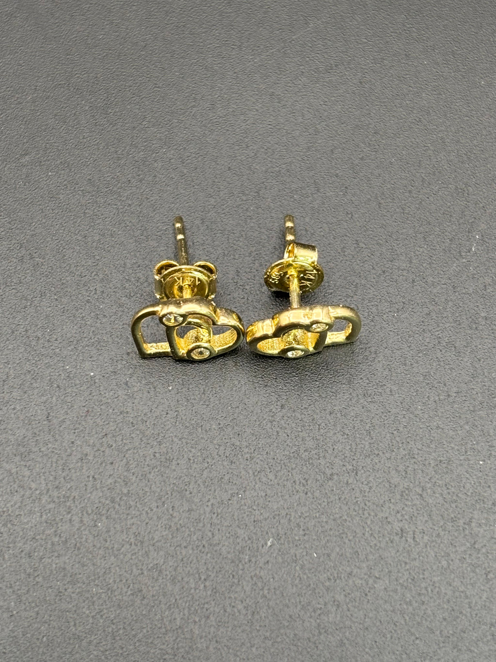 14k Solid Gold Earrings Quinceanera 15 Años Heart
