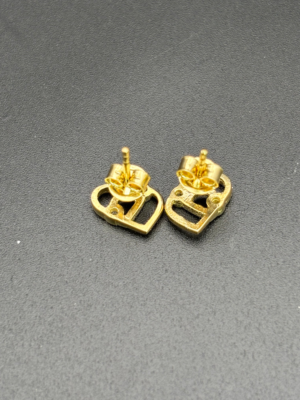 14k Solid Gold Earrings Quinceanera 15 Años Heart