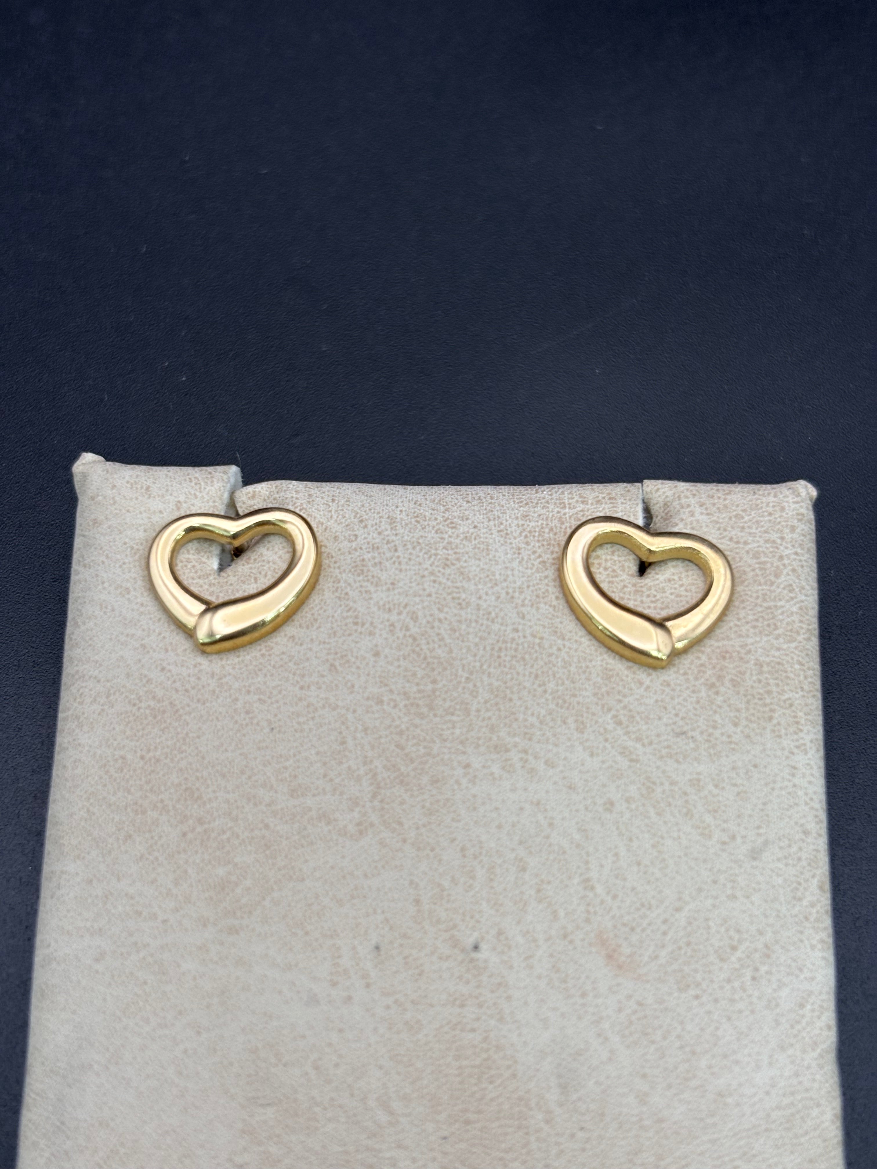 14k Solid Gold Earrings Quinceanera 15 Años Heart