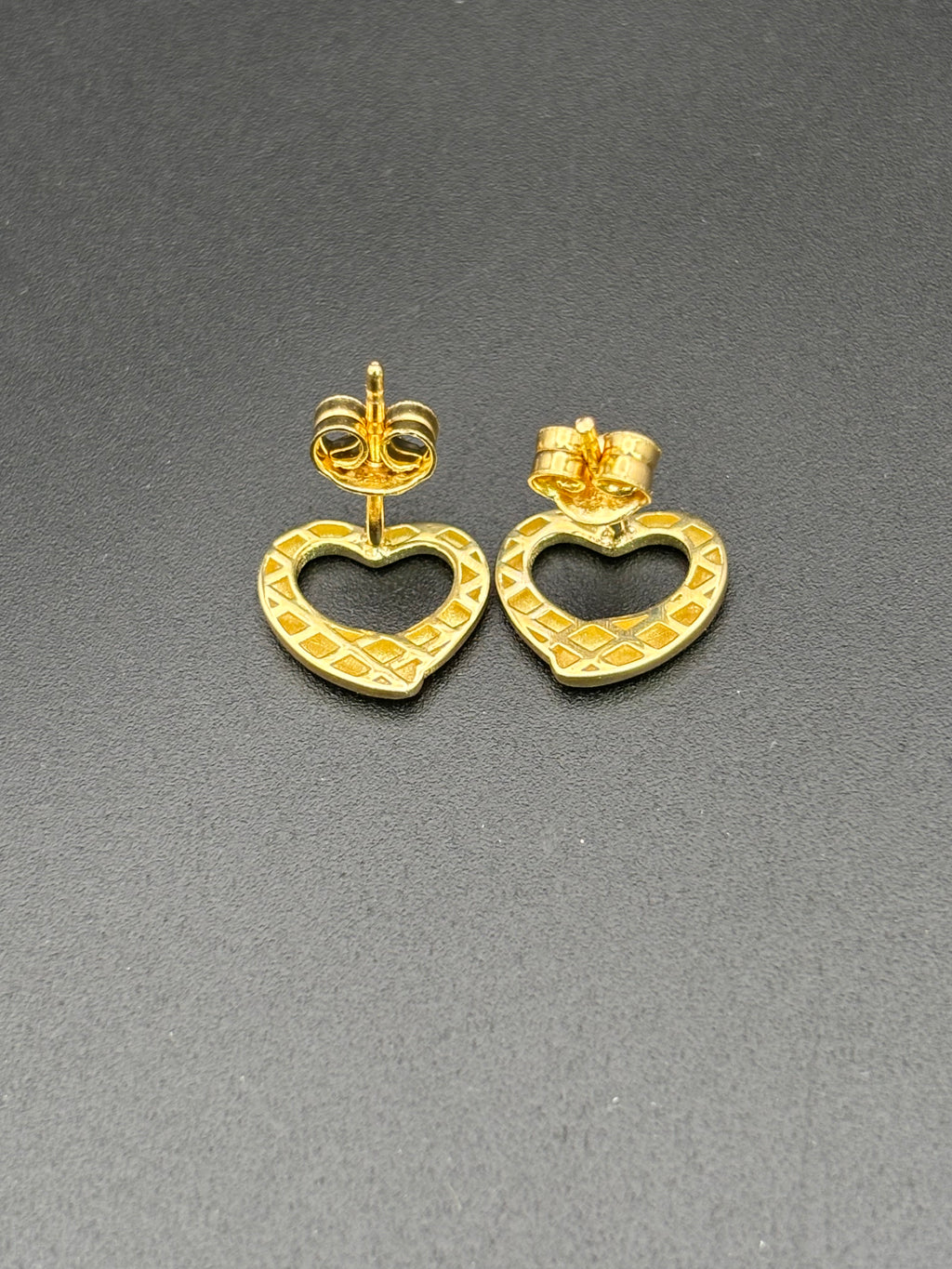 14k Solid Gold Earrings Quinceanera 15 Años Heart