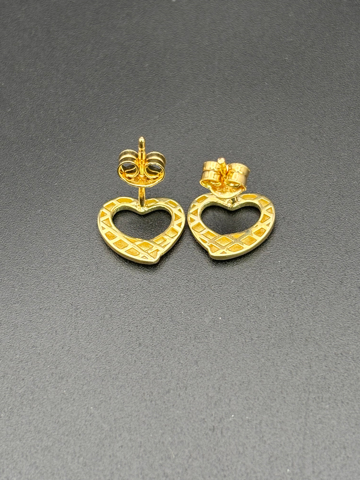 14k Solid Gold Earrings Quinceanera 15 Años Heart