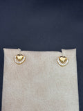 14k Solid Gold Earrings Quinceanera 15 Años Heart