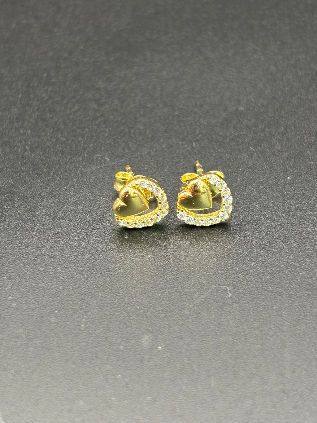 14k Solid Gold Earrings Quinceanera 15 Años Heart