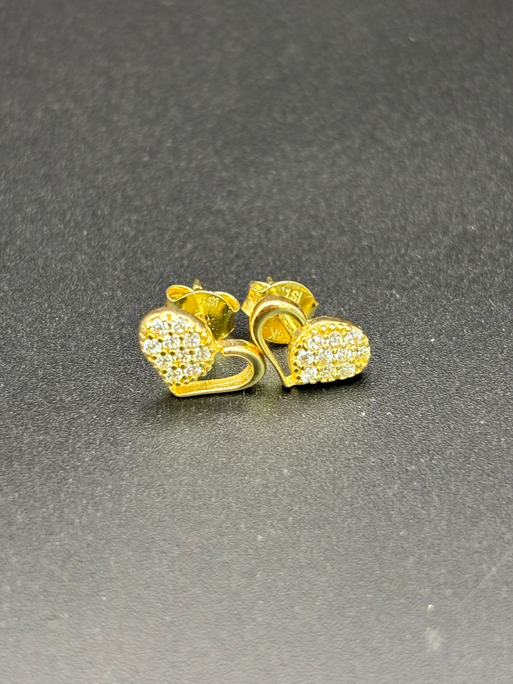 14k Solid Gold Earrings Quinceanera 15 Años Heart