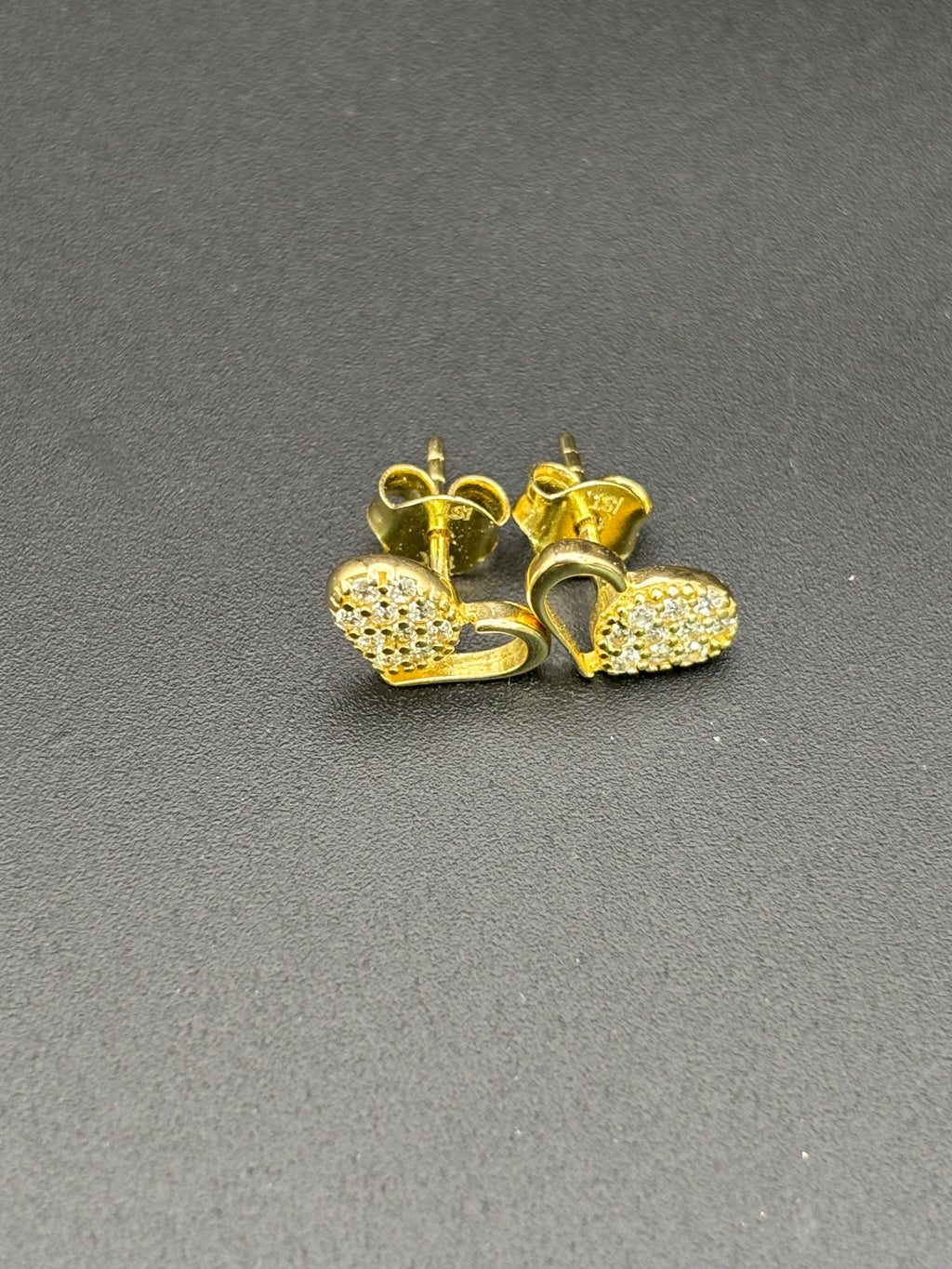 14k Solid Gold Earrings Quinceanera 15 Años Heart