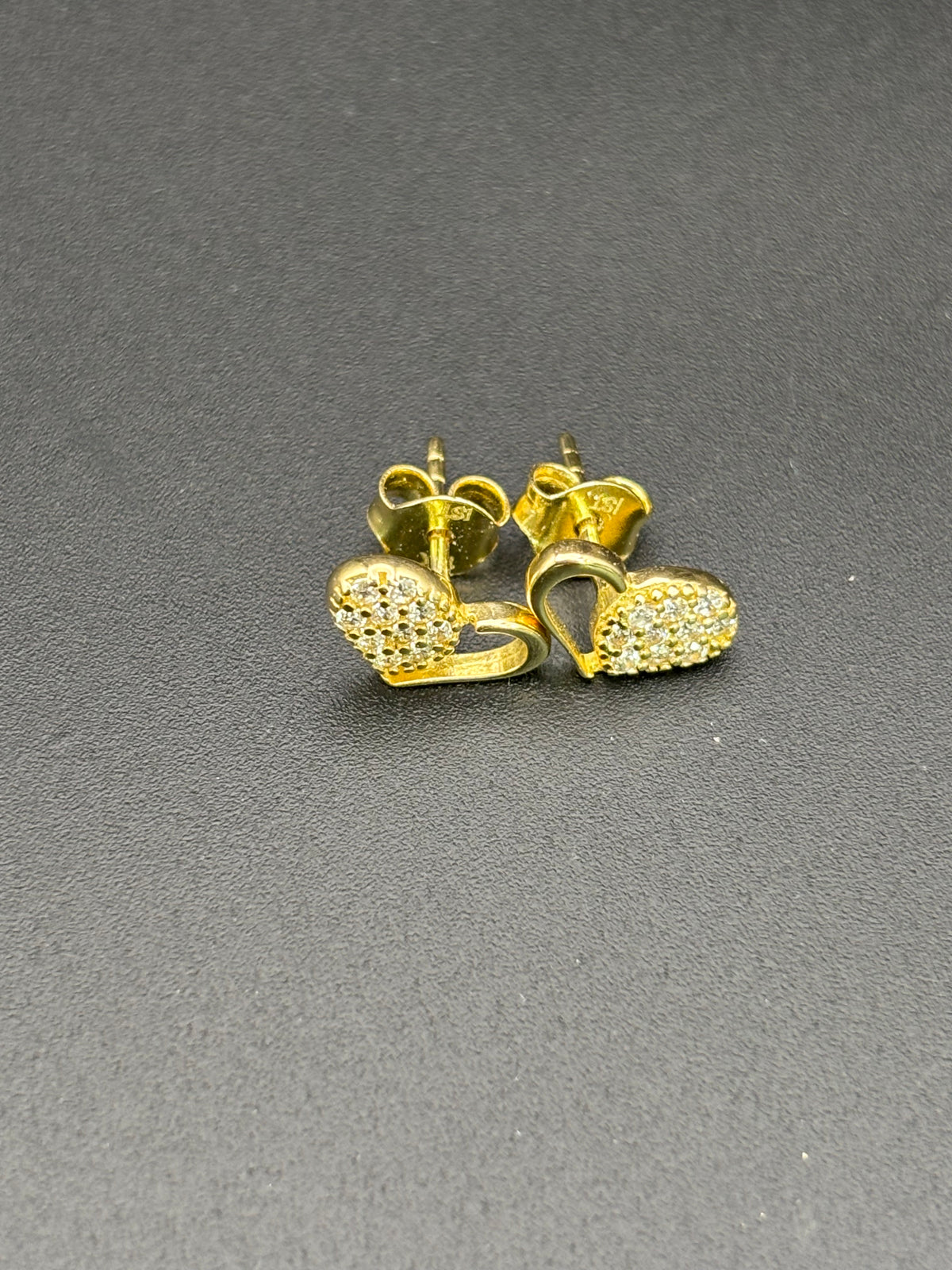 14k Solid Gold Earrings Quinceanera 15 Años Heart