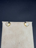14k Solid Gold Earrings Quinceanera 15 Años Heart
