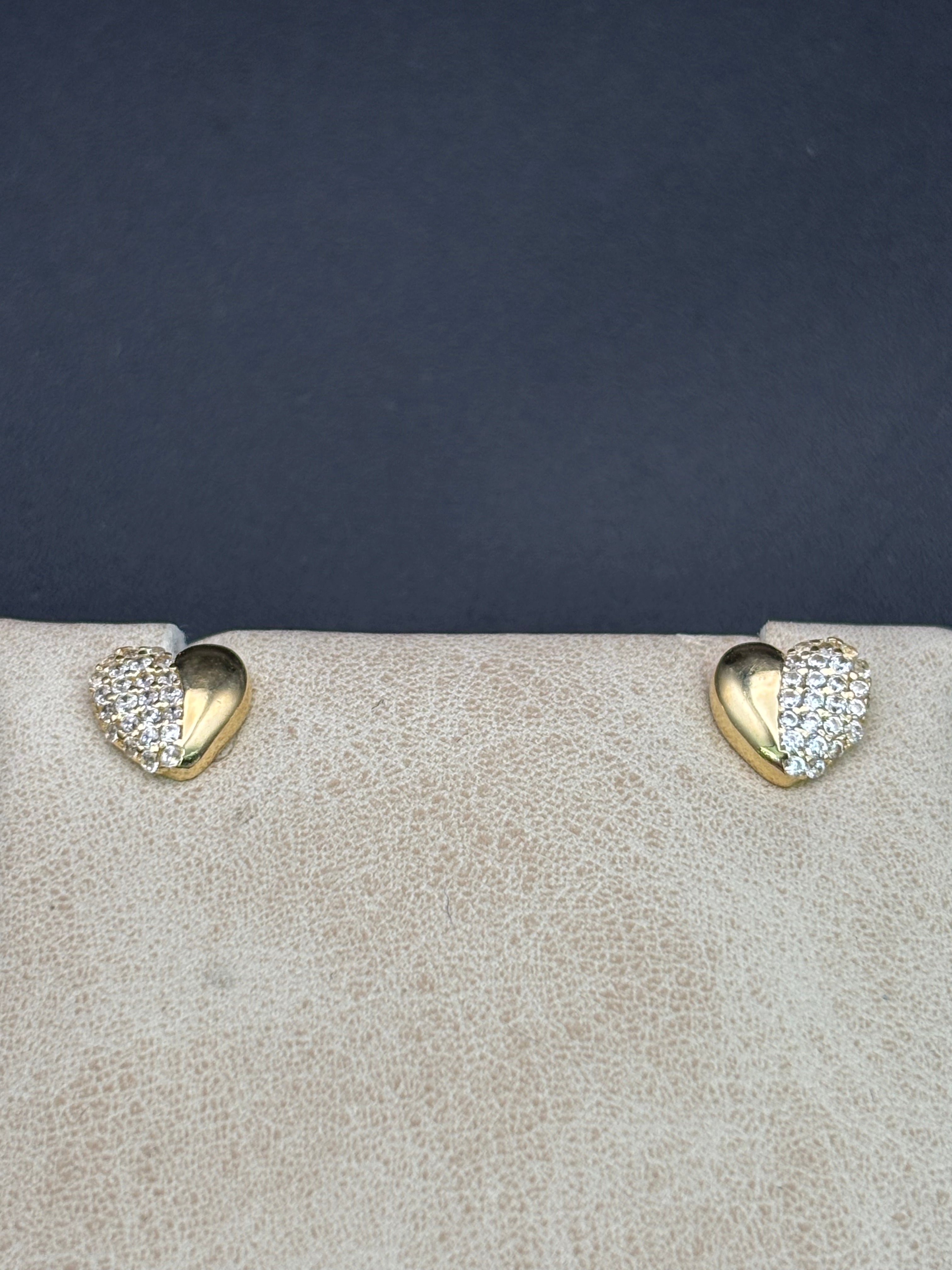 14k Solid Gold Earrings Quinceanera 15 Años Heart