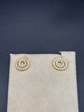 14k Solid Gold Earrings Spiral