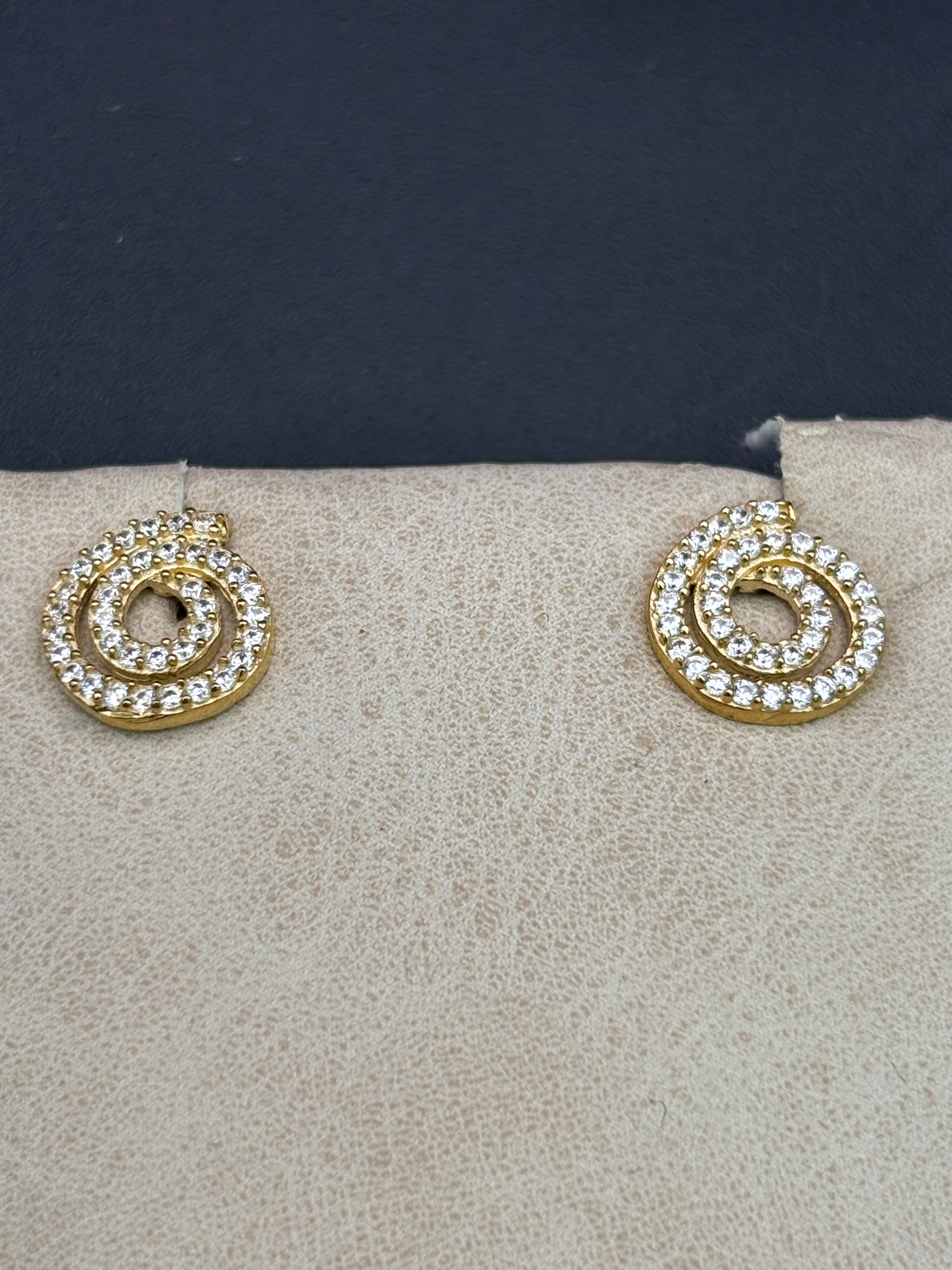 14k Solid Gold Earrings Spiral