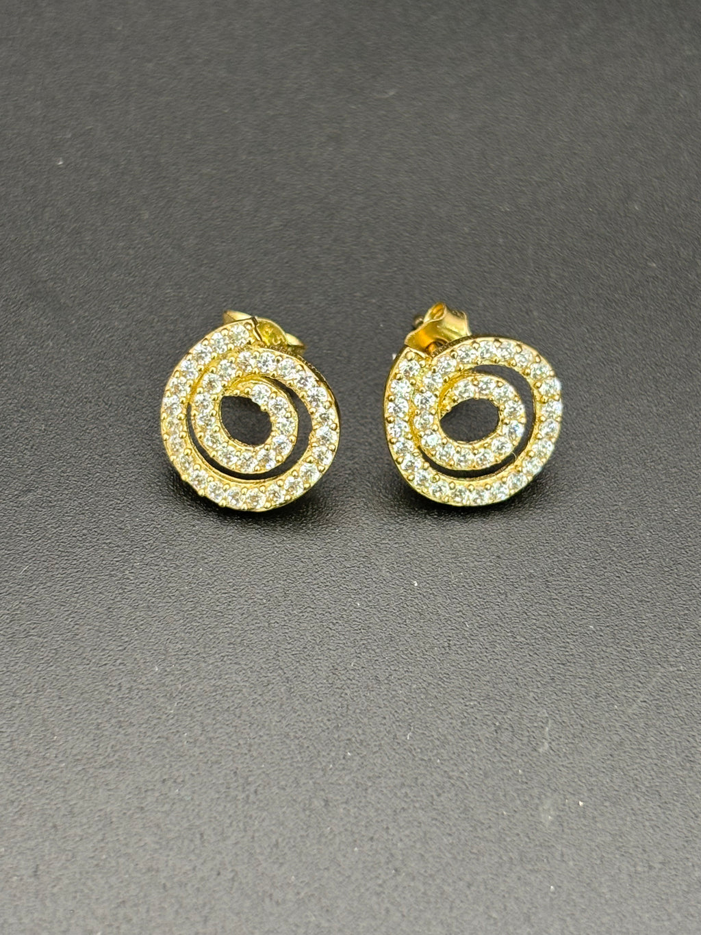 14k Solid Gold Earrings Spiral