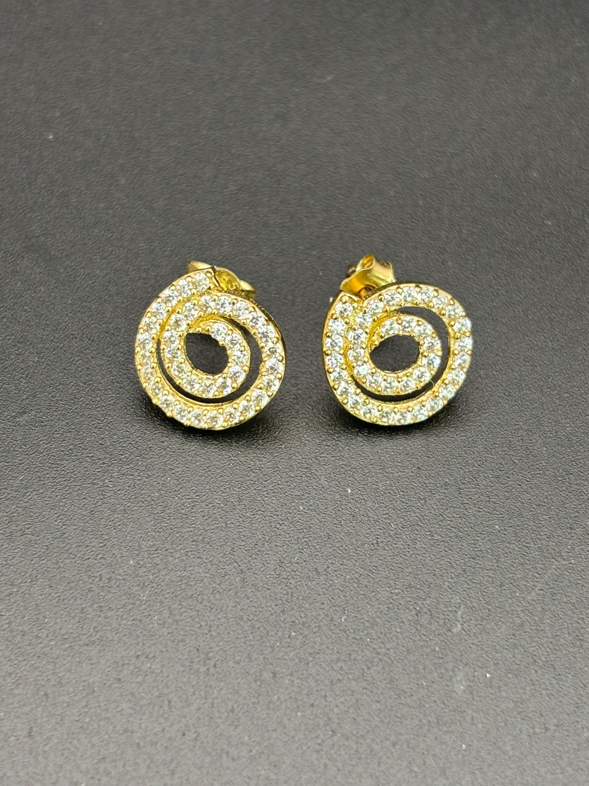 14k Solid Gold Earrings Spiral