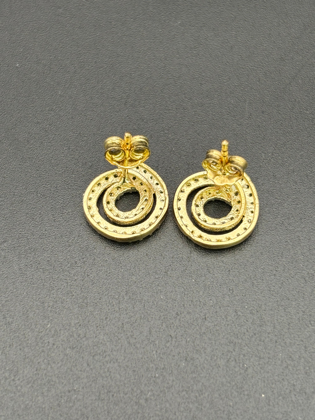 14k Solid Gold Earrings Spiral
