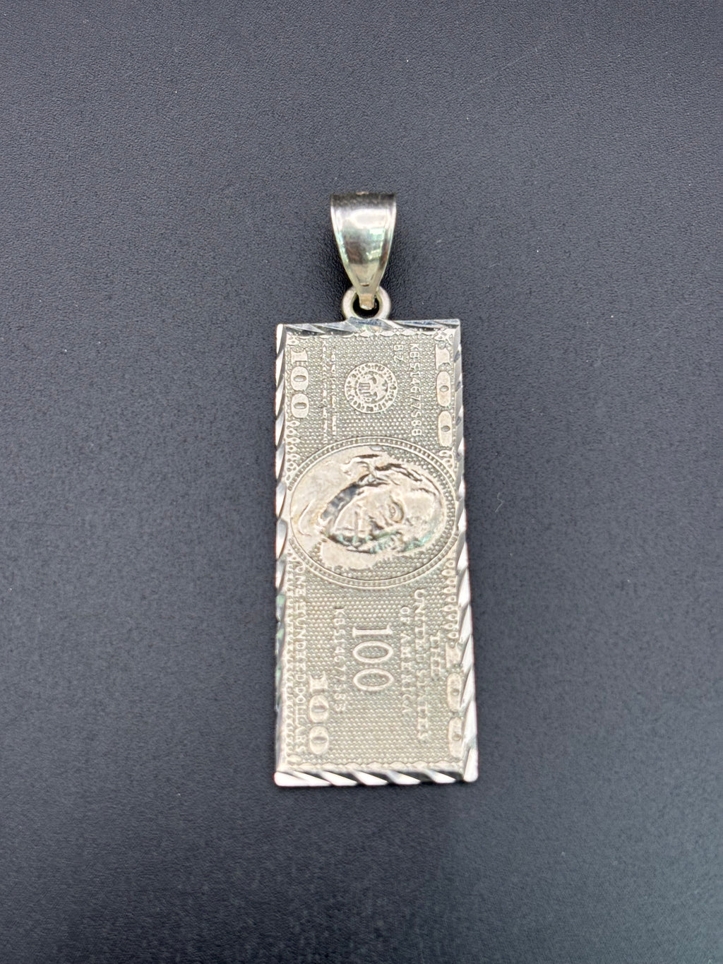 925 Silver 100 bill George Washington Pendant