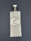 925 Silver 100 bill George Washington Pendant