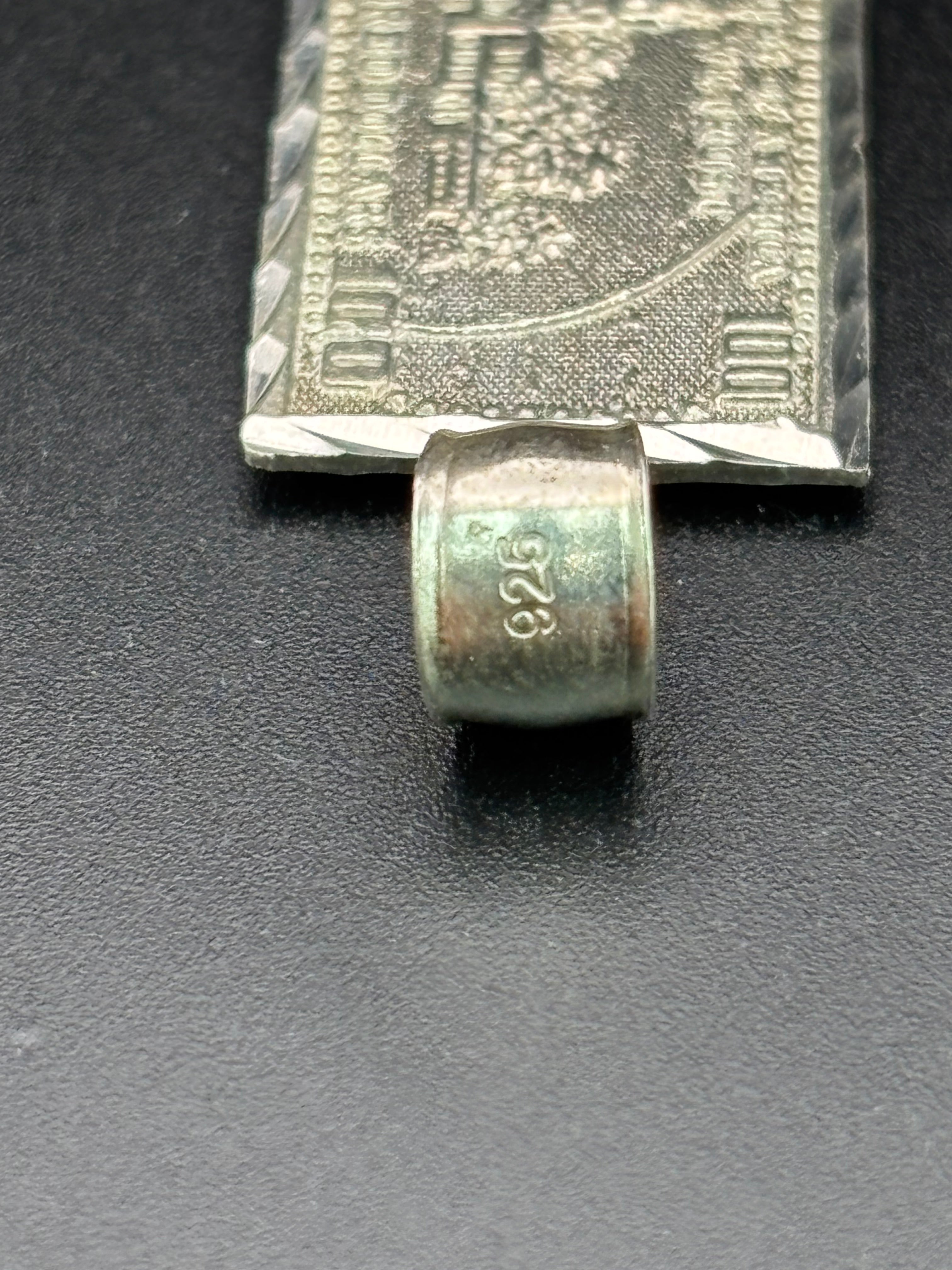 925 Silver 100 bill George Washington Pendant