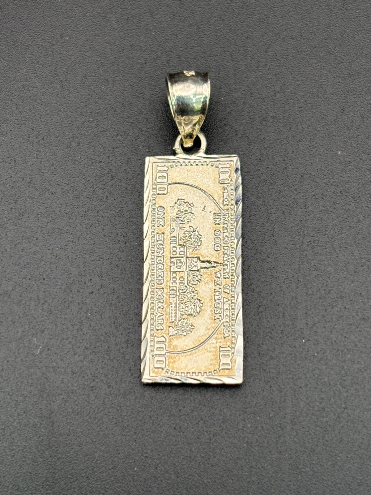 925 Silver 100 bill George Washington Pendant