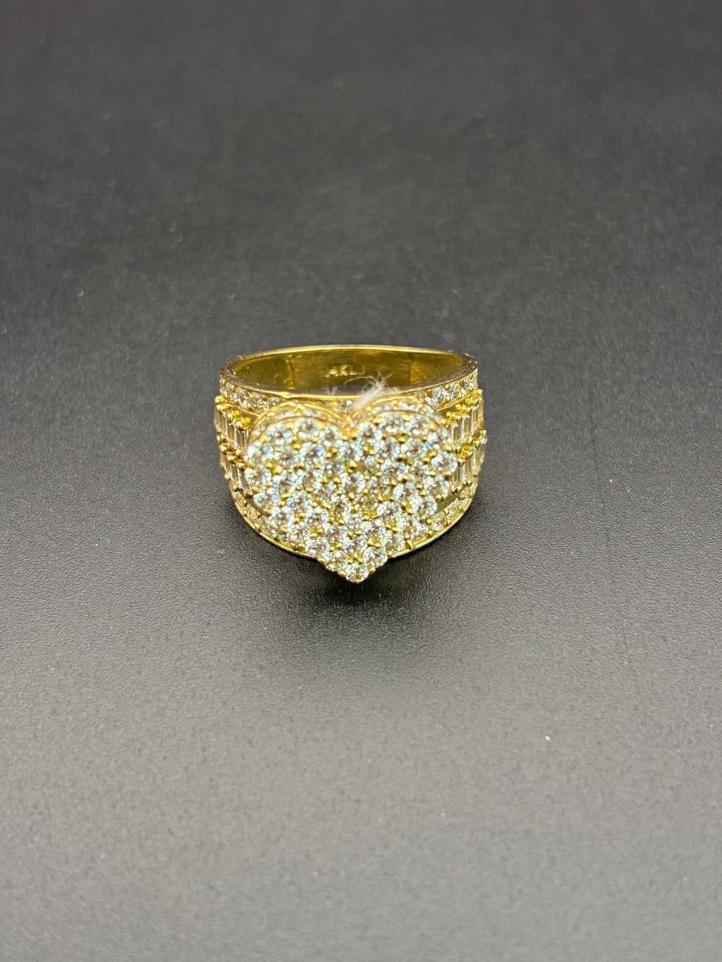 14k Solid Gold Ring Heart