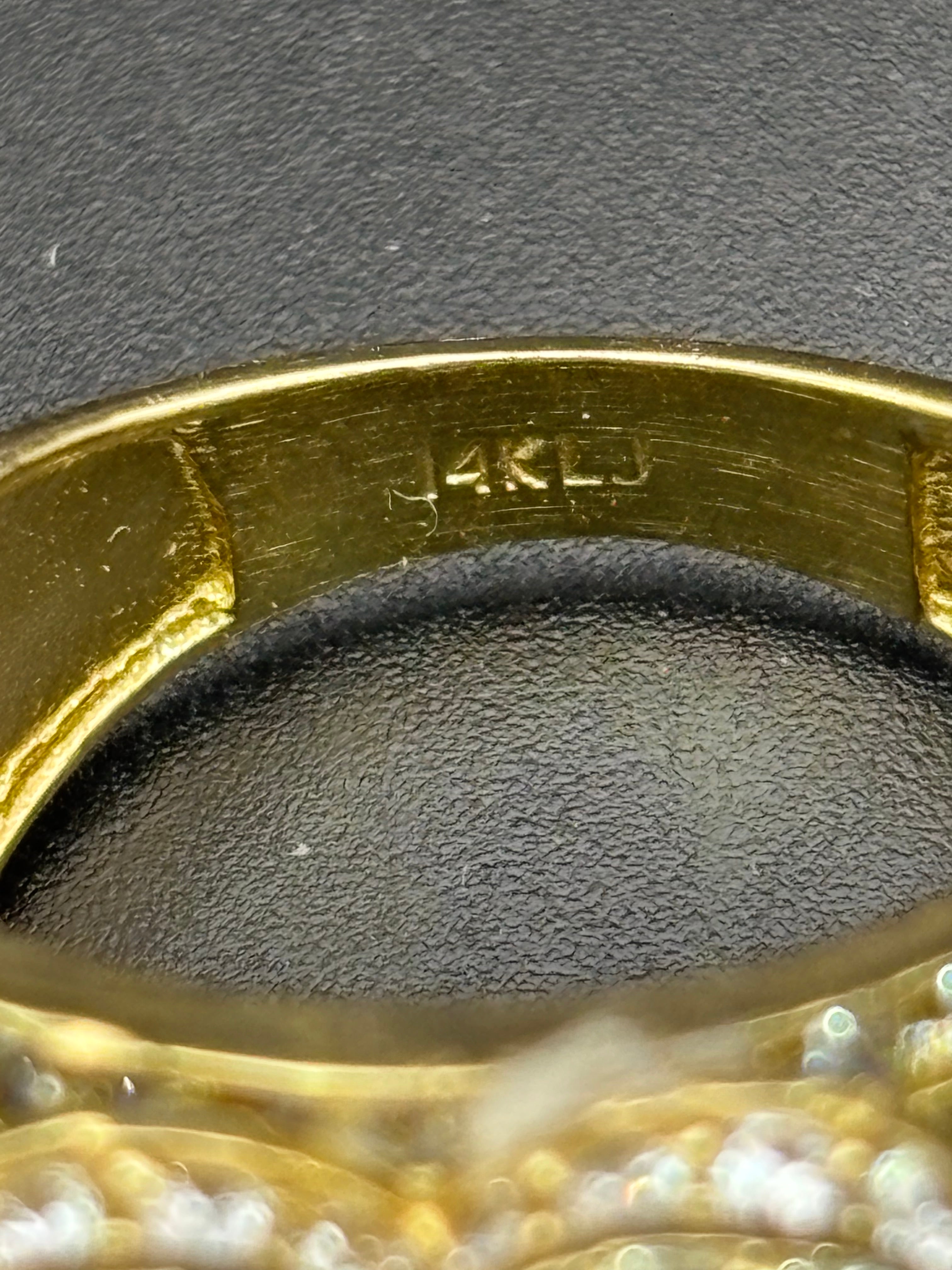 14k Solid Gold Ring Heart
