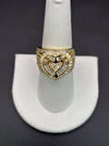 14k Solid Gold Ring Heart