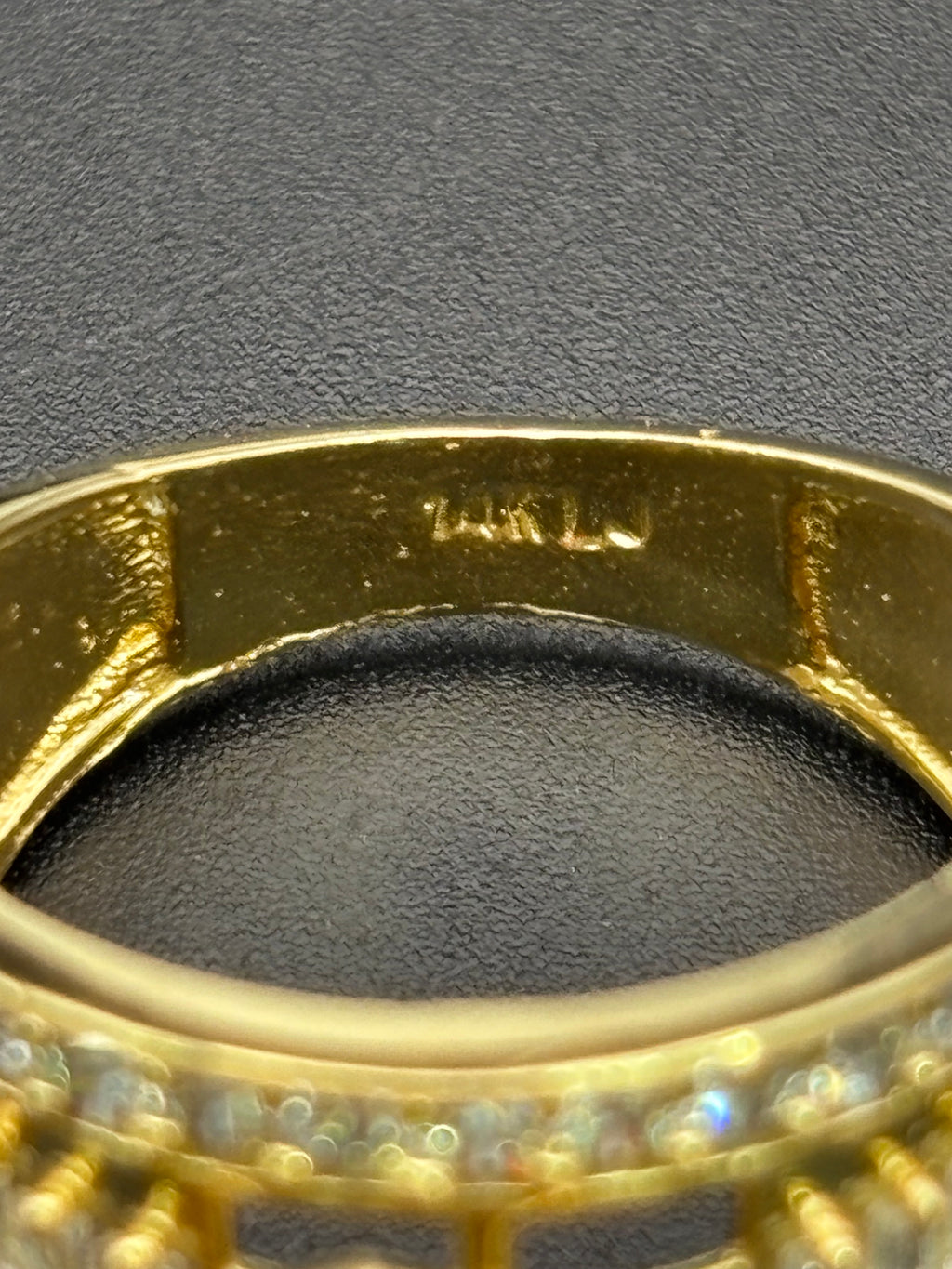14k Solid Gold Ring Heart