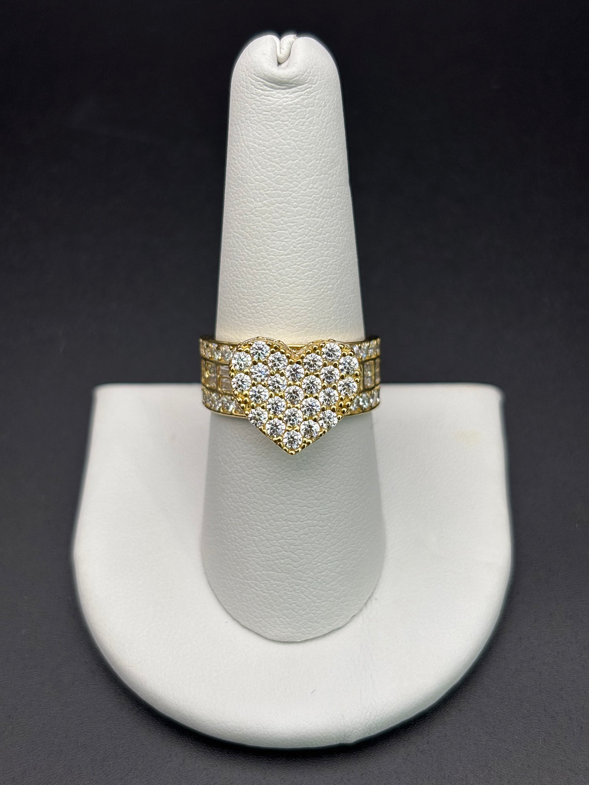 14k Solid Gold Ring Heart