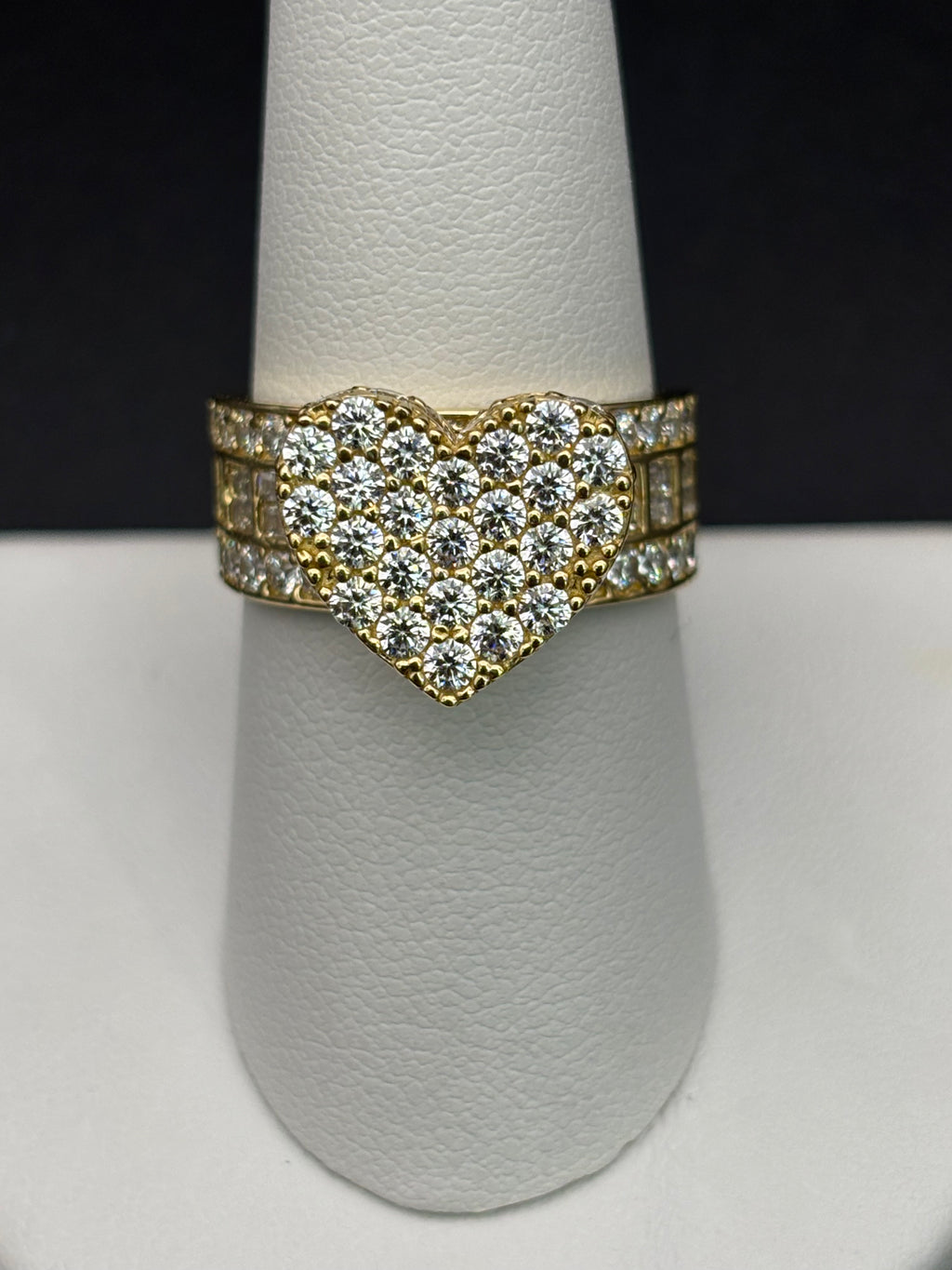 14k Solid Gold Ring Heart