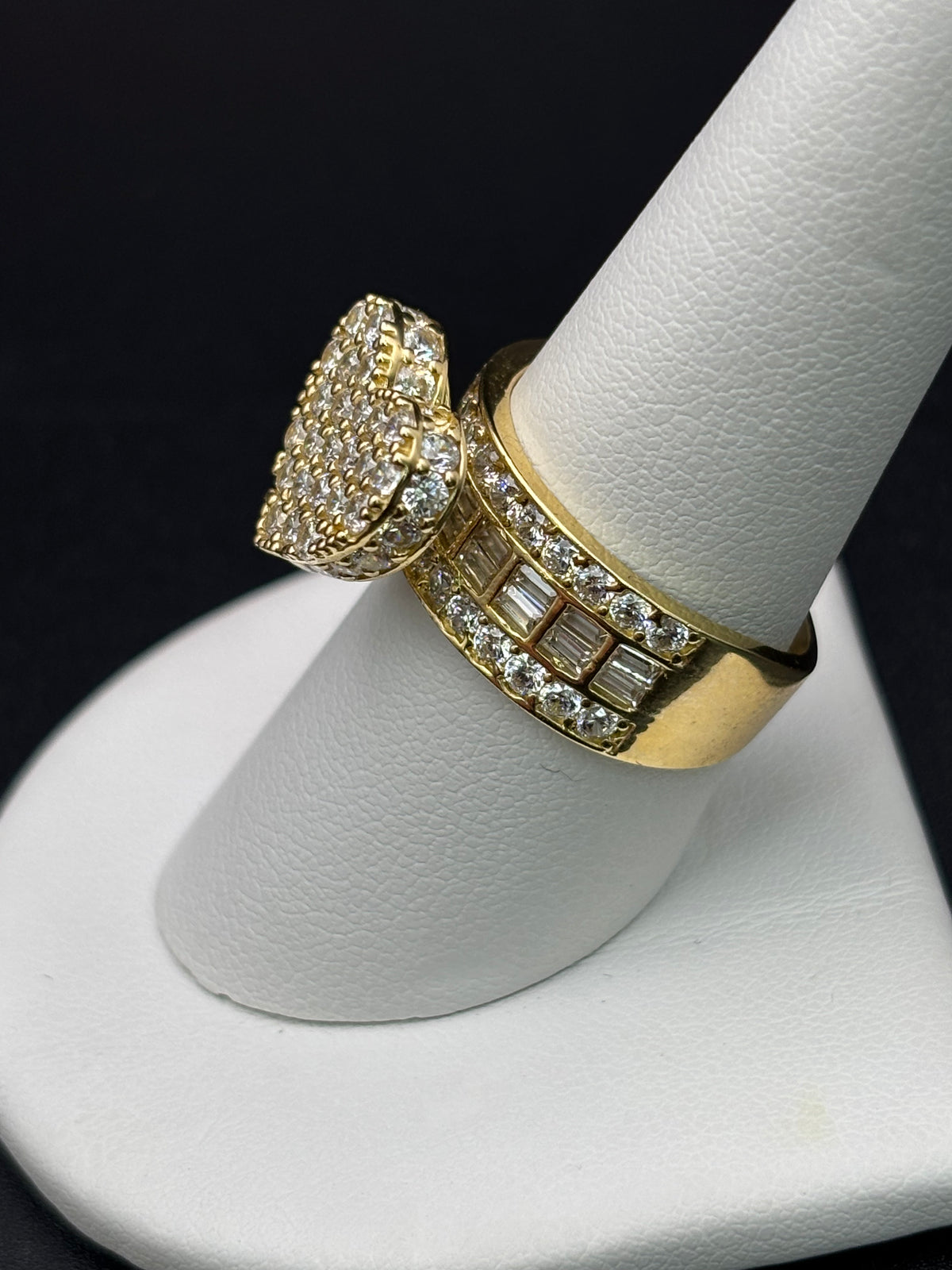 14k Solid Gold Ring Heart