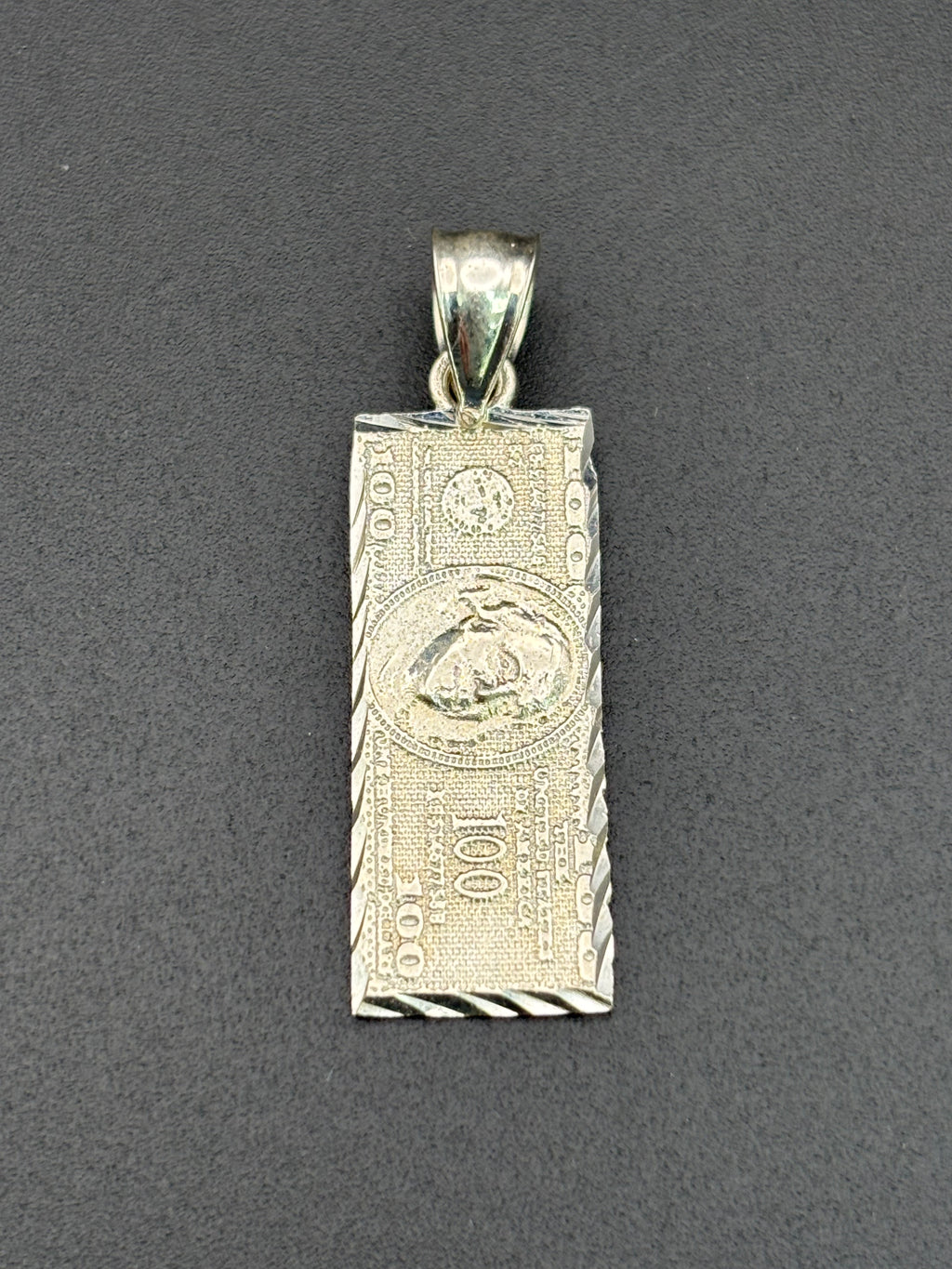 925 Silver 100 bill George Washington Pendant