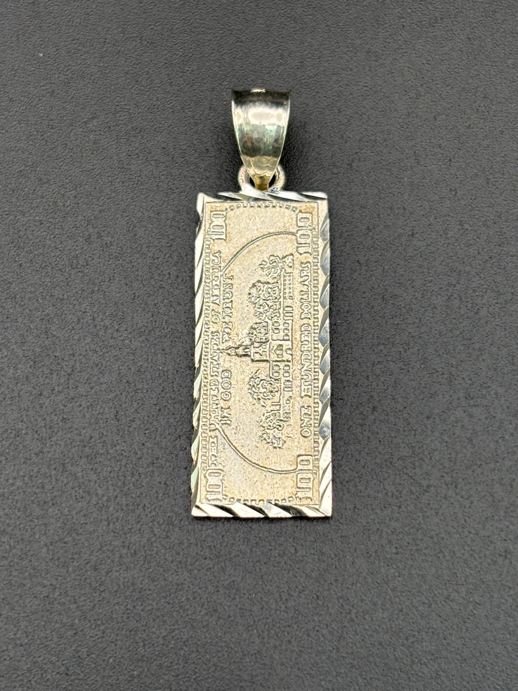 925 Silver 100 bill George Washington Pendant