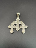 925 Silver Three Cross Pendant