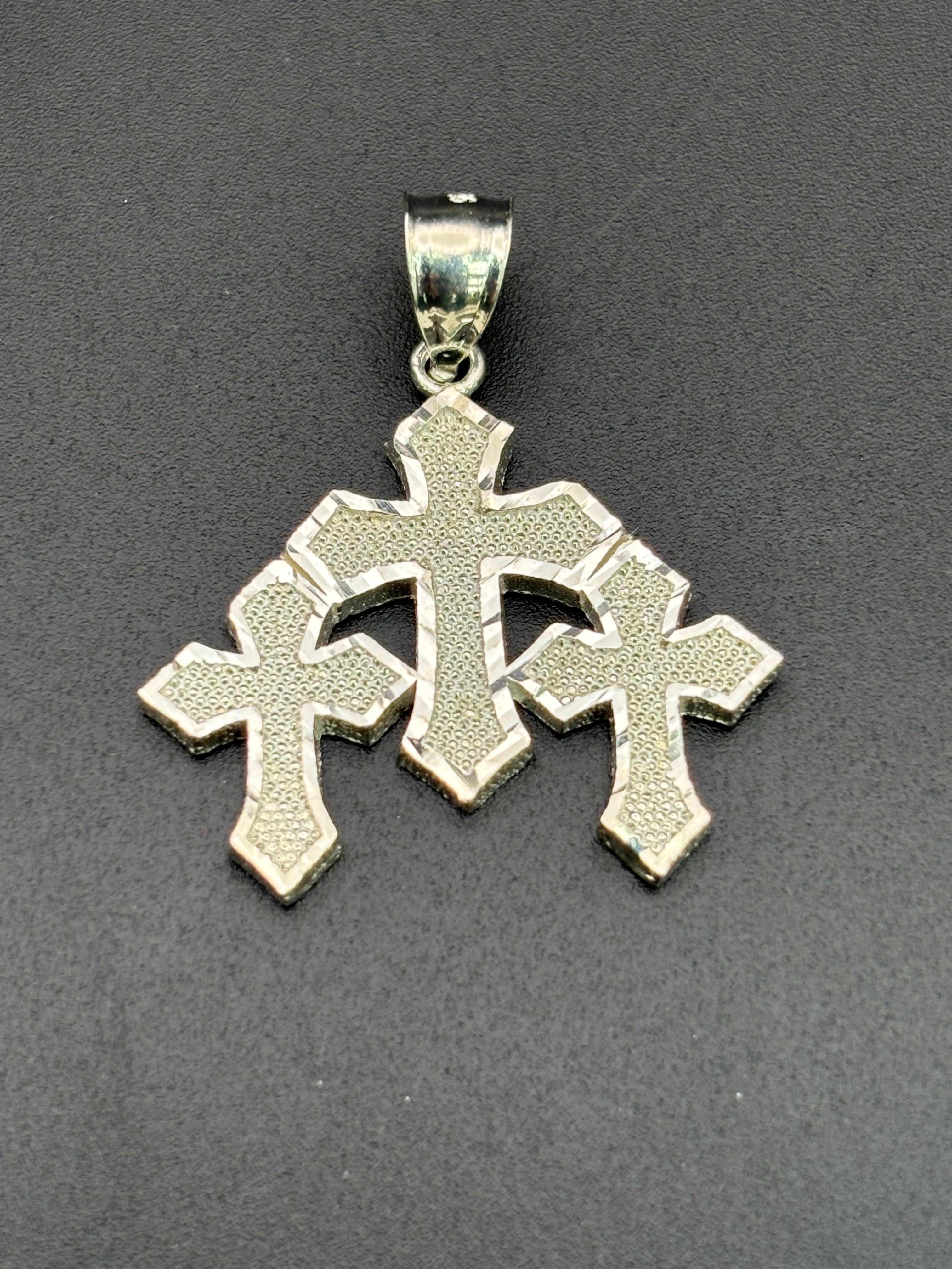 925 Silver Three Cross Pendant