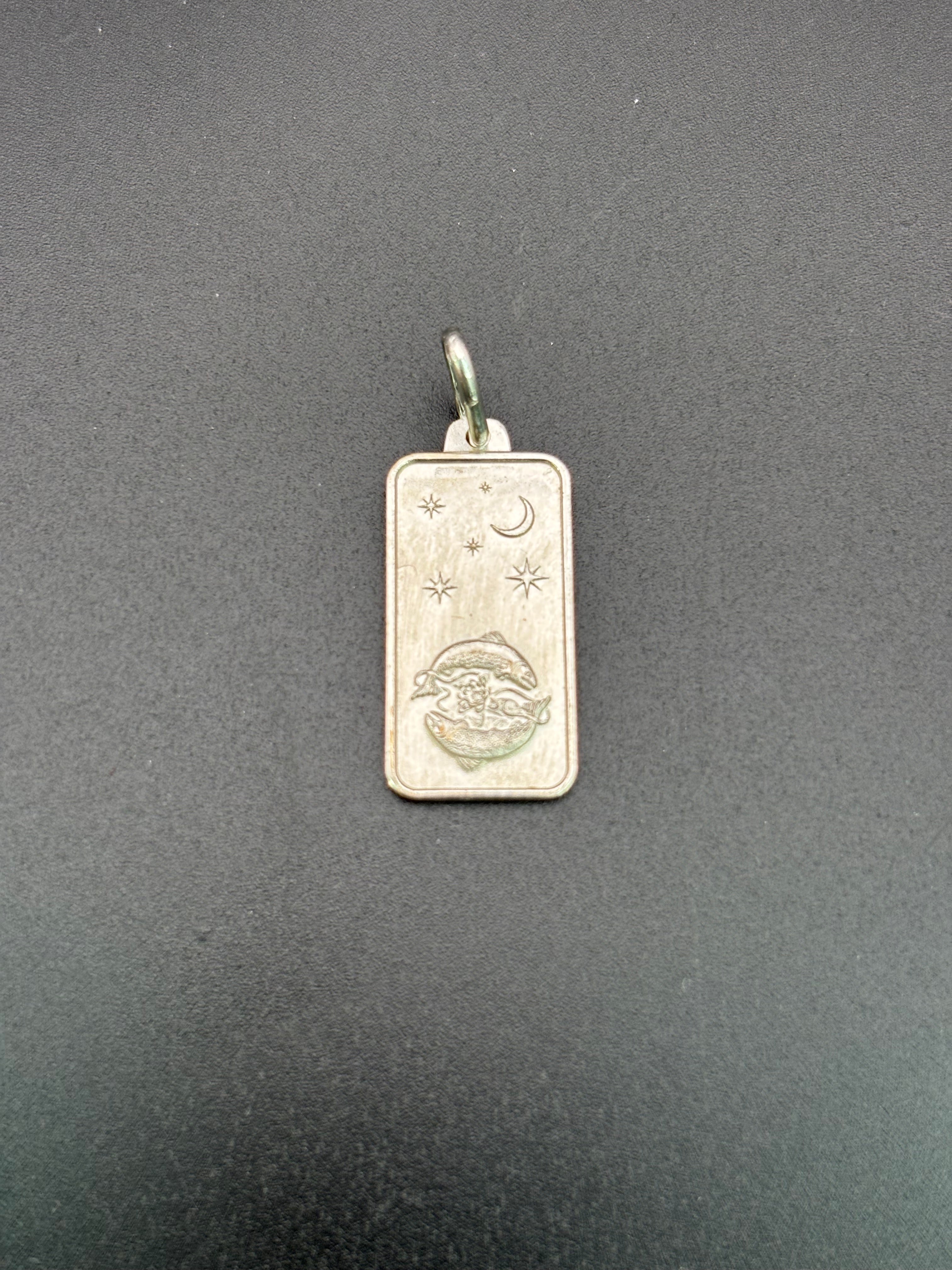 925 Silver Fish Moon Stars Pisces Zodiac