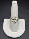 925 Silver Nugget Ring Cross