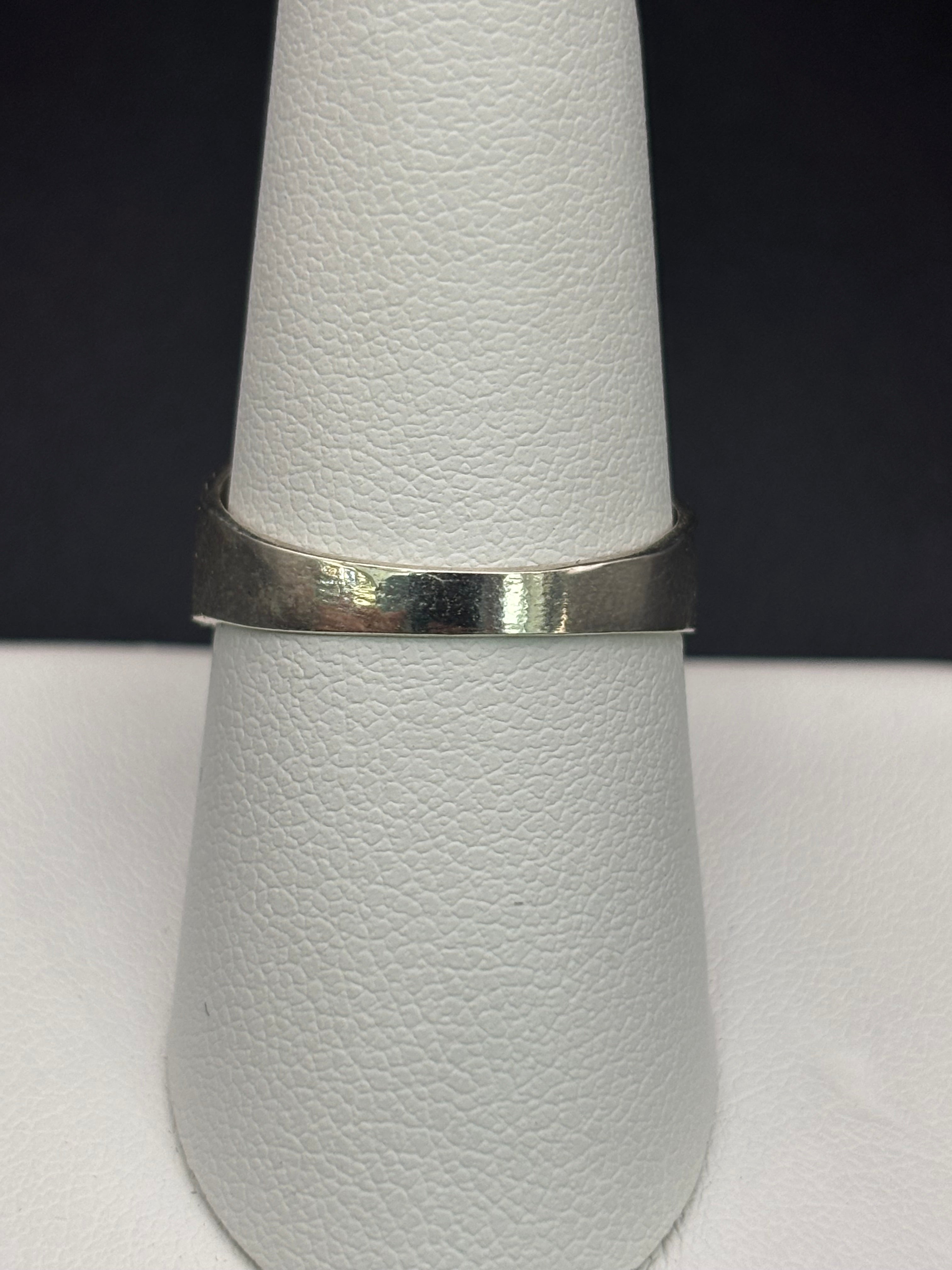 925 Silver Nugget Ring Three Cross