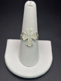 925 Silver Nugget Ring Cross