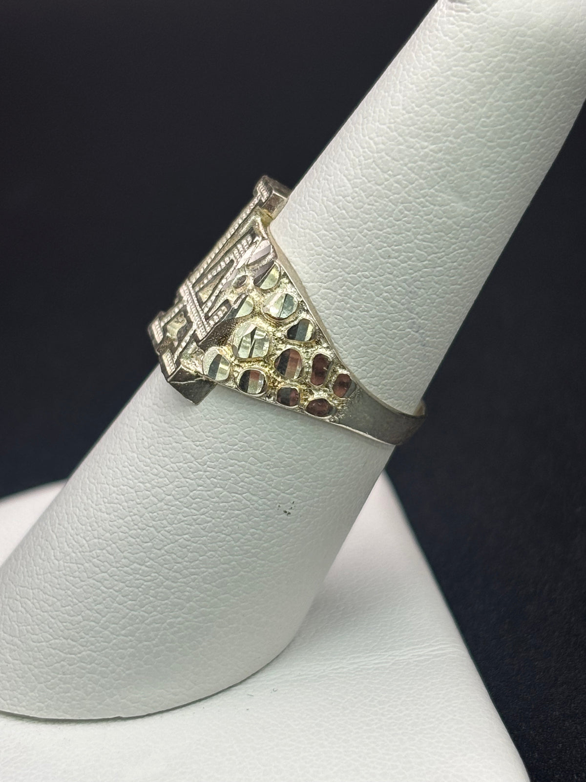 925 Silver Nugget Ring LA