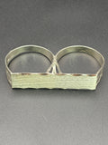 925 Silver Two Fingers Ring Plain Size 11.5 and 11.75
