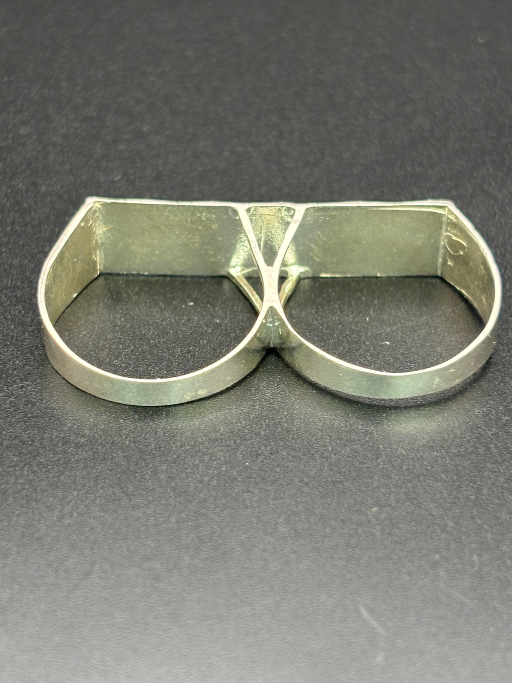 925 Silver Two Fingers Ring Plain Size 11.5 and 11.75