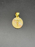 14k Solid Gold Pendant Jesus Christ Cross