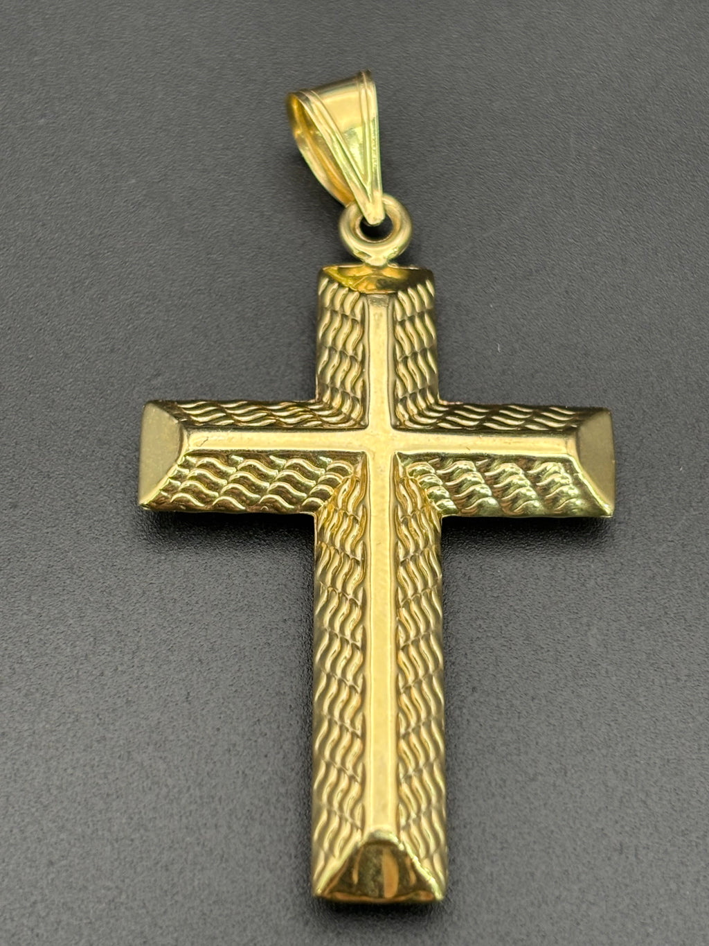 14k Solid Gold Jesus Cross Pendant