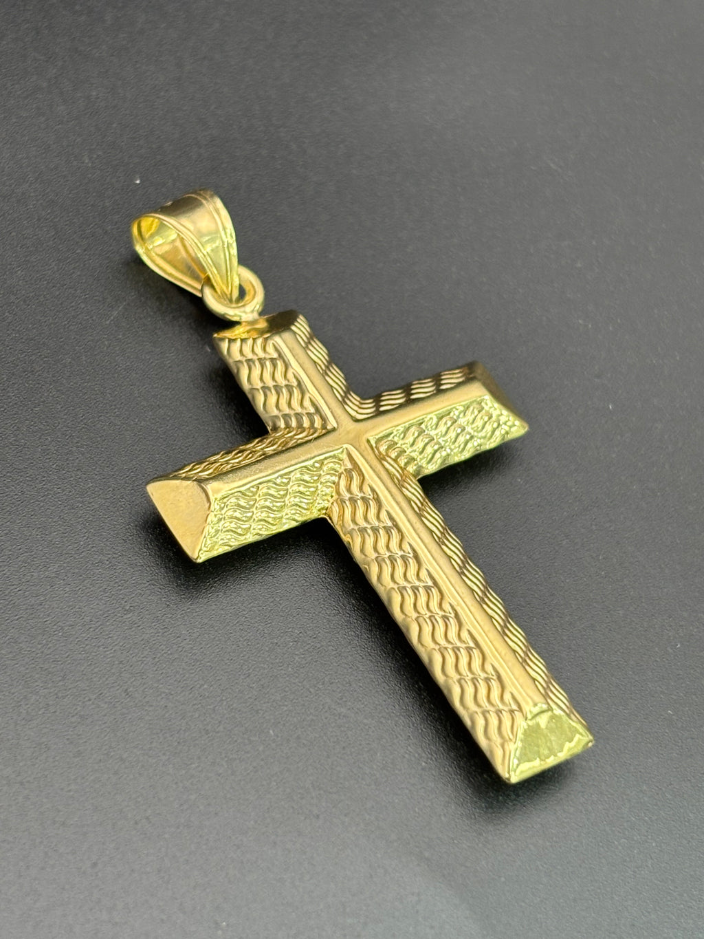14k Solid Gold Jesus Cross Pendant
