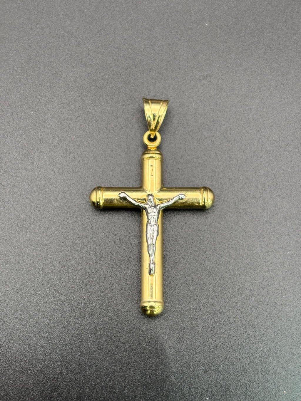 14k Solid Gold Jesus Cross Pendant