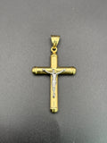 14k Solid Gold Jesus Cross Pendant